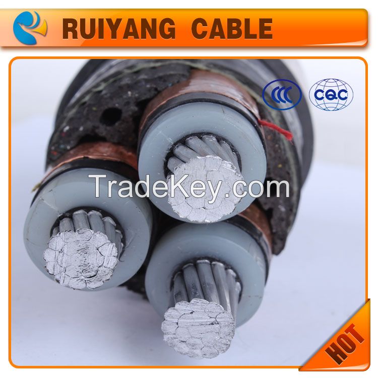 Aluminium conductor PVC/PE/XLPE insulated copper tape screened steel tape armored power cable