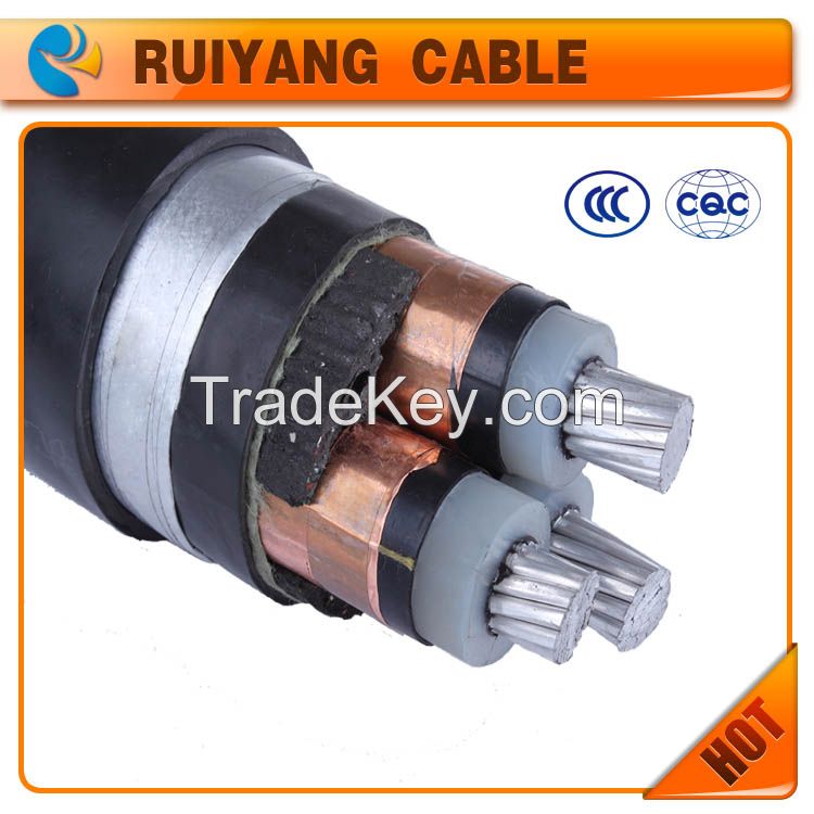 Aluminium conductor PVC/PE/XLPE insulated copper tape screened steel tape armored power cable