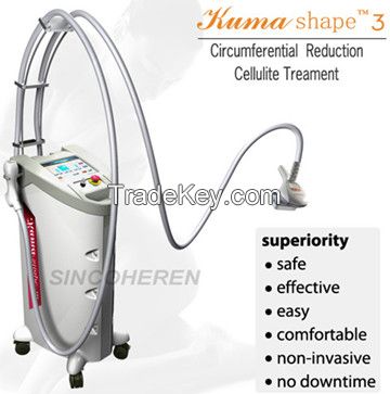 Cellulite removal RF body slimming machine features Bi-Polar RF +Auto-Roller massage+Vacuum+Infrared