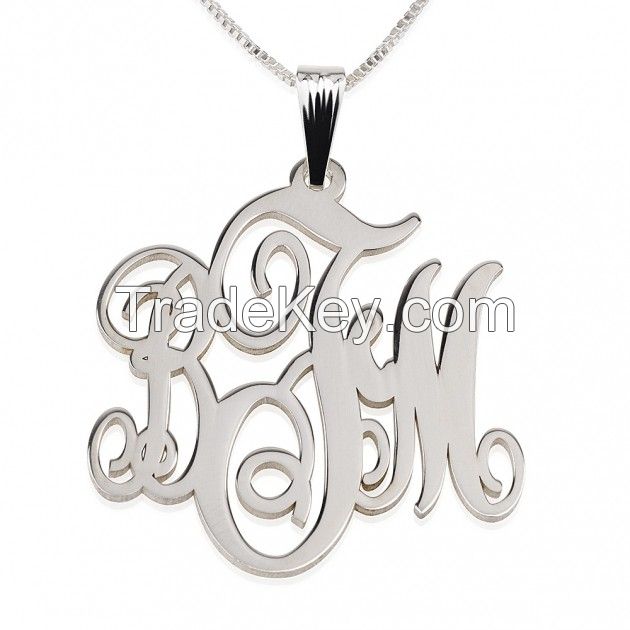 Sterling Silver Monogram Necklace