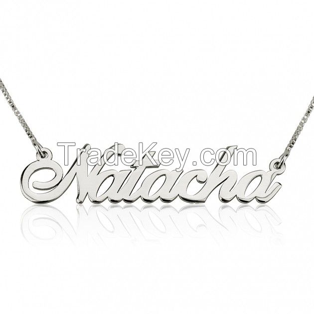 Silver Alegro Name Necklace