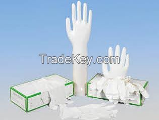 White nitrile glove