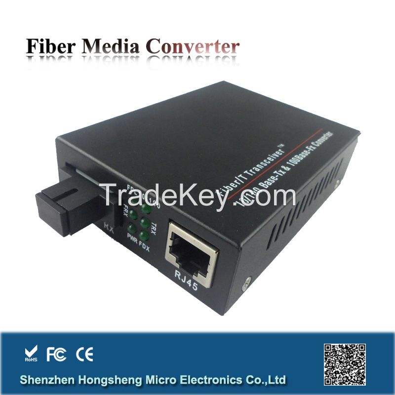 popular Dual Fiber Optical 10 100 base tx fx media converter