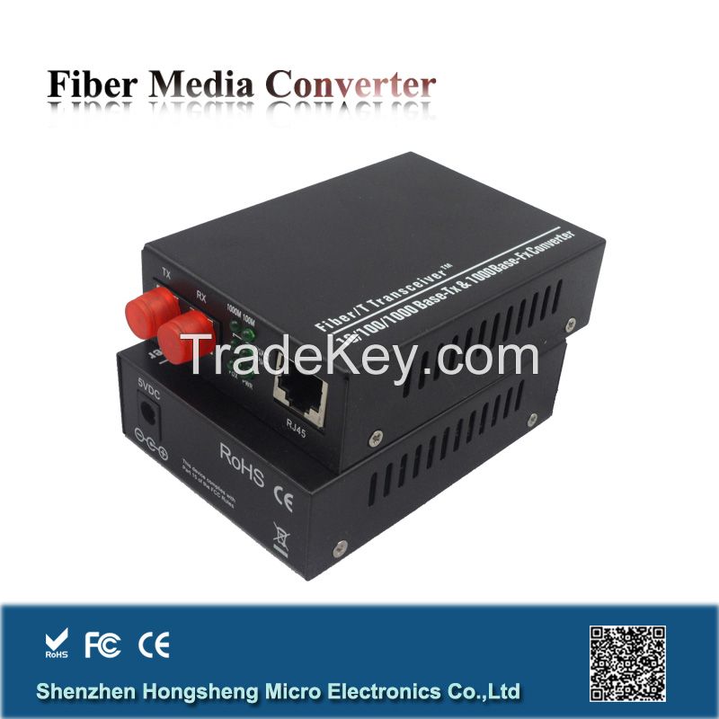 1000MTX to 1000M FX ,Dual Fiber Media Converter with SCport