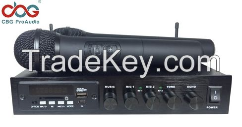 Dual Channels Wireless Karaoke Microphone with Echo, Tone Controls, Bluetooth, MP3