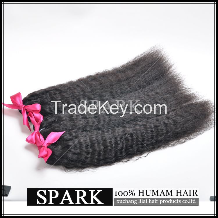 kinky straight virgin human hair