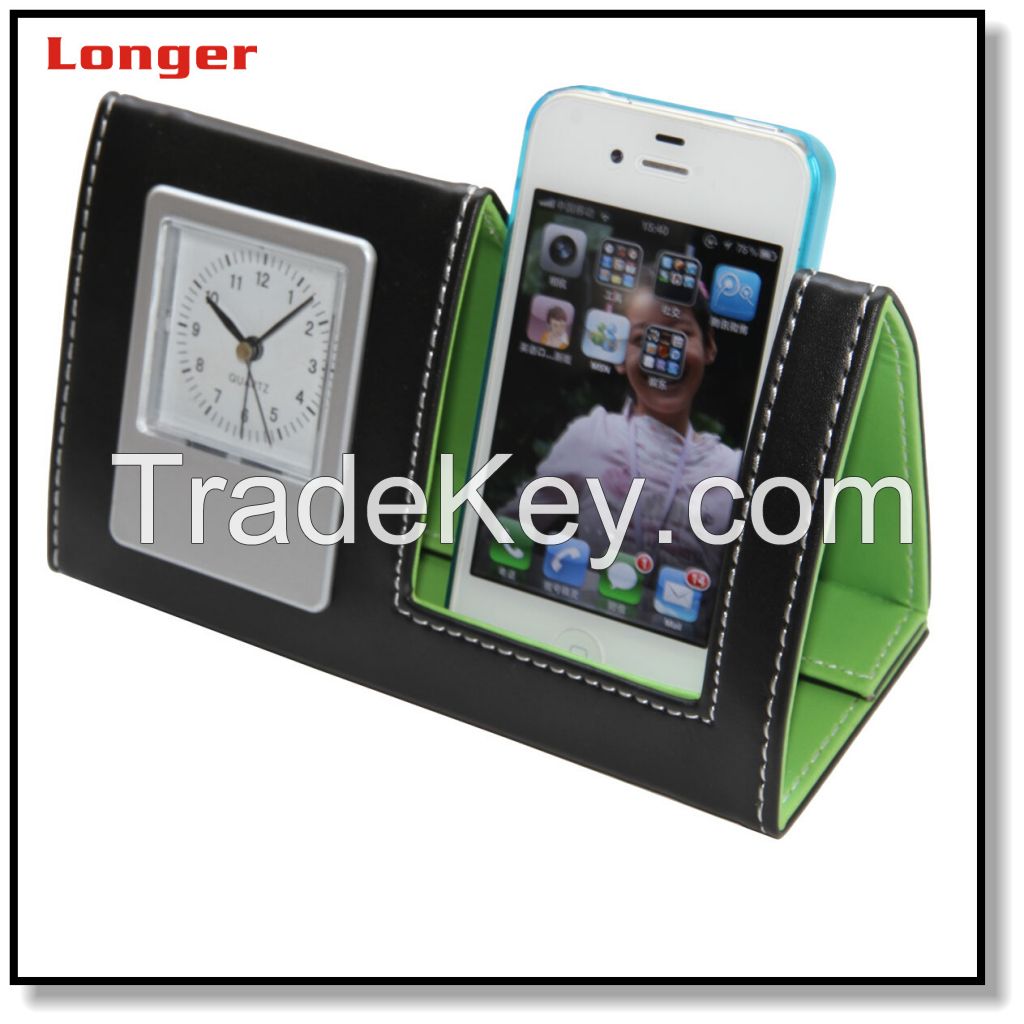 PU leather mobile phone holder for desk LG-S001B