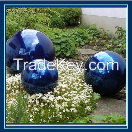 stainless steel hollow colourful ball for outdoor ornament