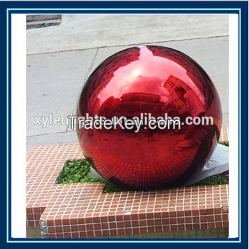 stainless steel hollow colourful ball for outdoor ornament