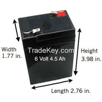 6v 4.5ah rechargeable lead acid battery for charger