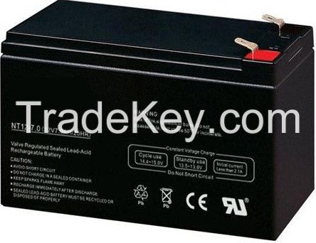 Storage Battery 12V7.5AH for solar system and alarm system