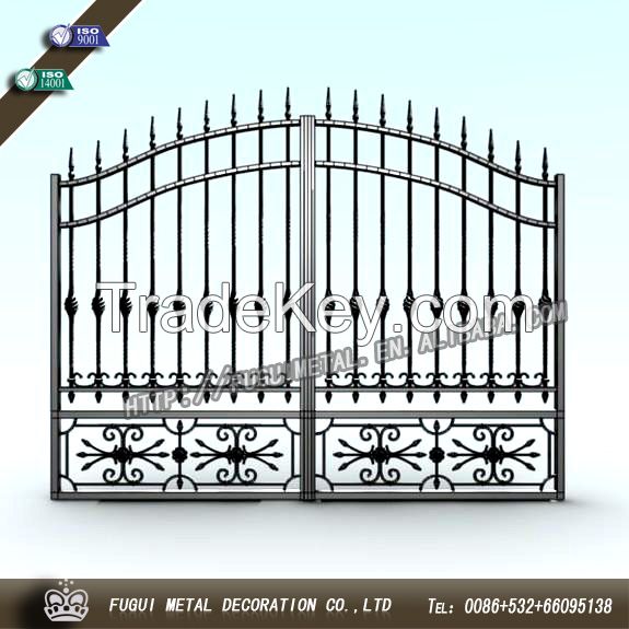 Antique main wrought iron barrier gate designs