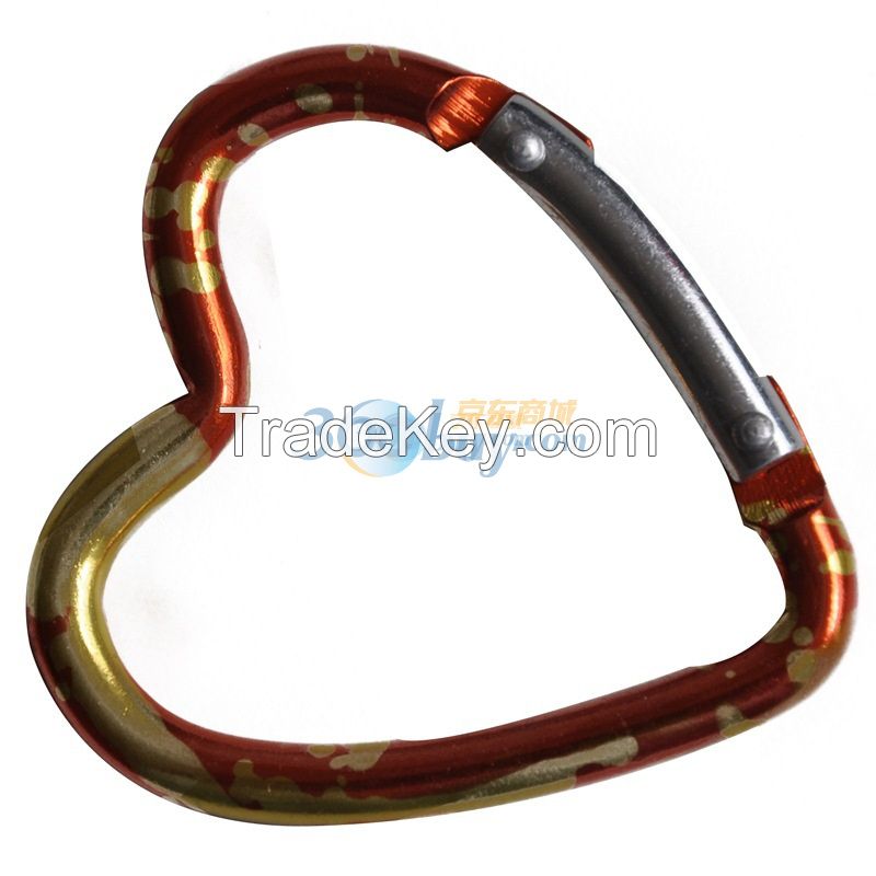 Custom Print Heart Shaped Carabiner In Good Quality