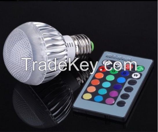 RGB 3W bulb E27 GU10 E14 avaialble