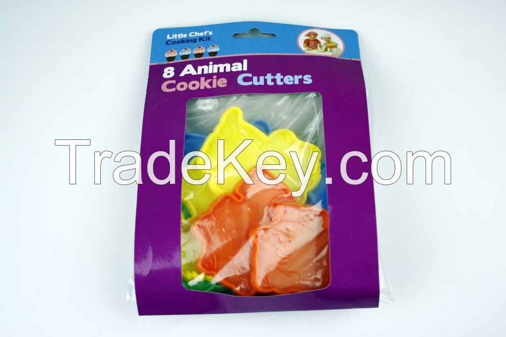 8PC ANIMAL COOKIC CUTTERS