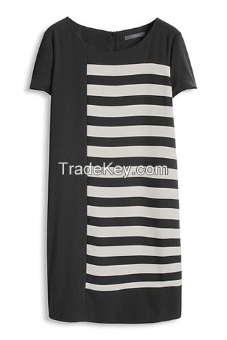 hot  sale  new  design  contrast  color  dress