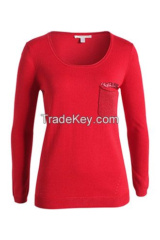 new  design  body  fitting  woman  pullover  sweater