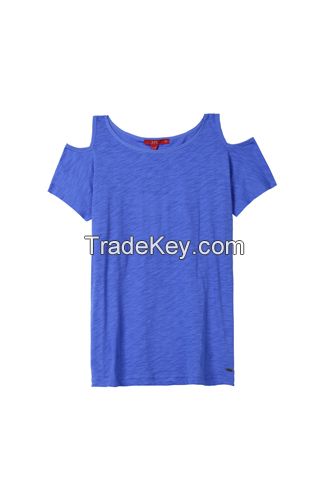 off  shoulder  100% cotton casual  t shirt