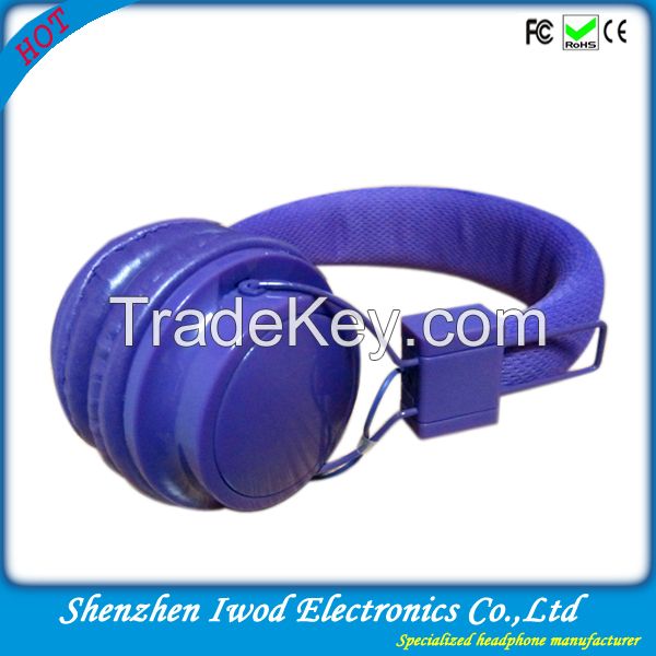 2014 best selling earphone bluetooth TF card headphone with built in mp3 player