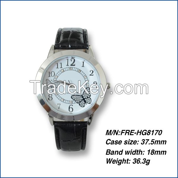 2013 fashion high quality alloy case leather watches