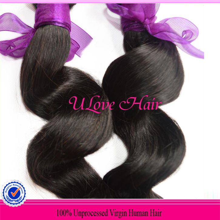 Human hair Brazilian Virgin Hair 6A Grade, Free Ship,Loose Wave Unprocessed weft Queen Luxury Raw Human Hair Extension, 3pcs/lot