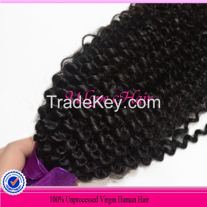6A bundles Middle part lace closure 4*4 and 3bundles virgin brazilian curly hair extension dyeable DHL free shipping