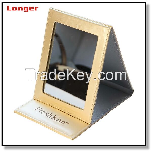 Leatherette free standing cosmetic mirror LG6012C