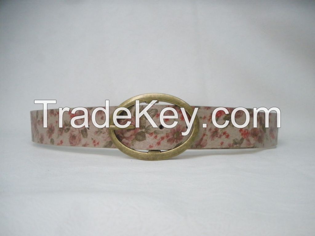 Belt with Flower Pattern