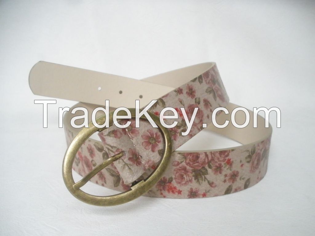 Belt with Flower Pattern