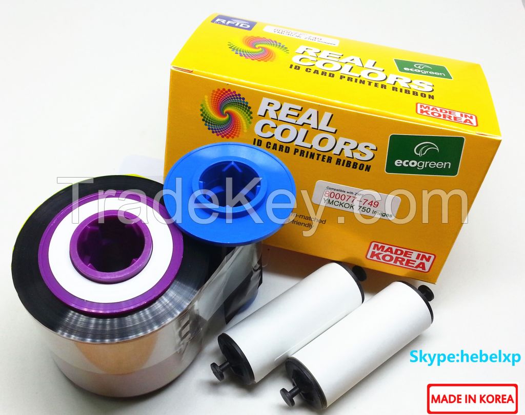 Real colors Compatible Zebra ZXP7 ribbon 800077-740, 800077-742M800077-749, 8000774-748