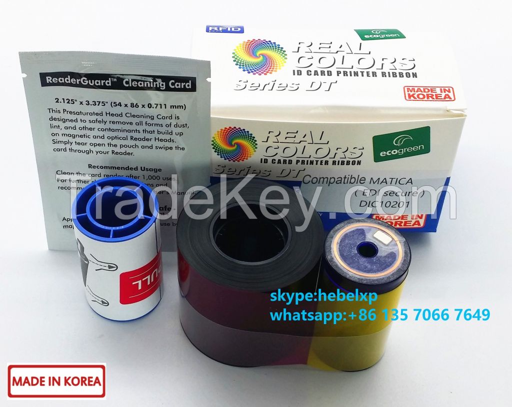 Compatible Matica EDIsecure Ribbons DIC10202 YMCKOP for DCP340 DCP240 DCP350