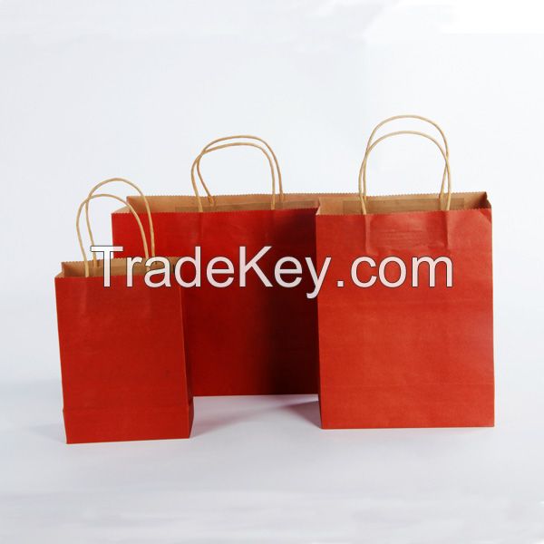 Fancy custom printed kraft paper bag for apparel shopping bags