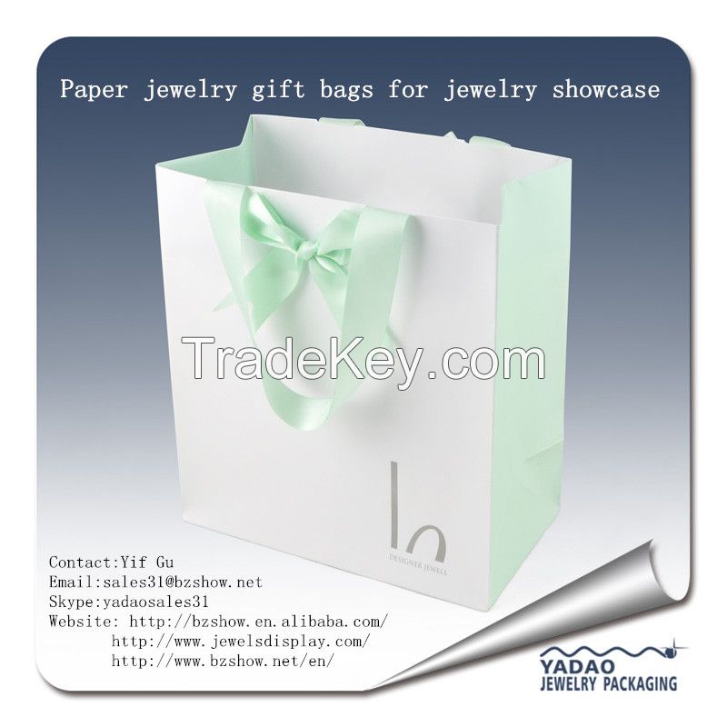 Wholesale Attractive Ã‚Â newest Ã‚Â design of paper shopping gift bags with logo for jewelry storage display counter and window Ã‚Â showÃ‚Â 
