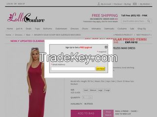 Magenta Solid Scoop Neck Sleeveless Maxi Dress Lolli Couture