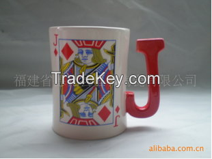 Ceramic glazed coffee cup, OEM custom logo ceramic cup, 