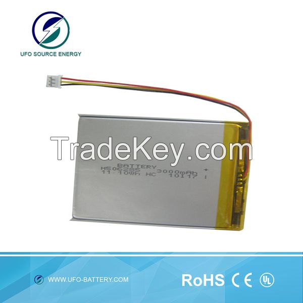 3.7V 3000mAh Lithium Polymer Rechargeable Battery for PDA and Tablet P
