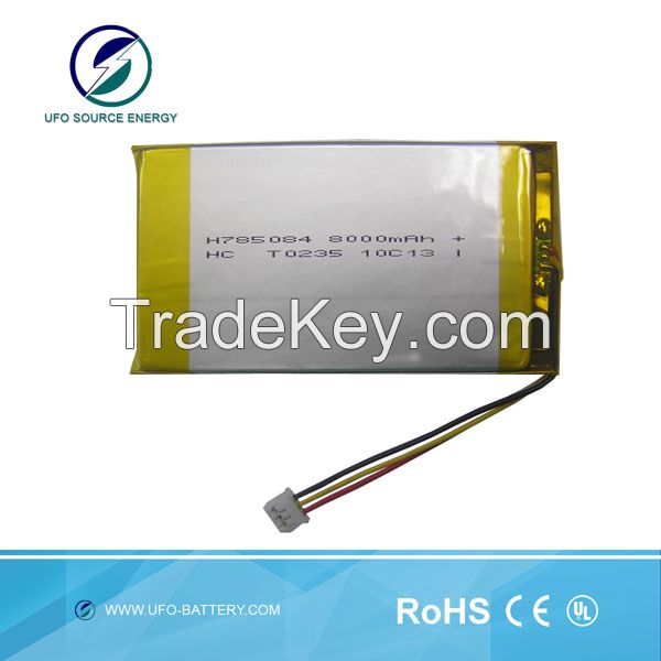 3.7V 8000mAh Lithium Polymer Rechargeable Battery for Tablet PC