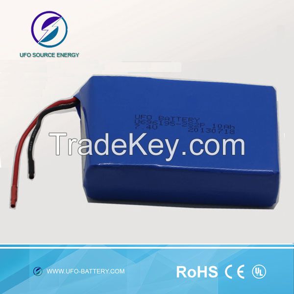 7.4v 10ah Lithium Polymer Rechargeable Battery Pack for LED Srteet Lig