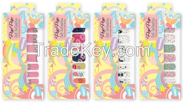 Nail Arts Sticker - Nail Wrap Stickers, Water Decal, deco parts, Full patch, 2D, 3D, Glitter, Buffer, Glue 