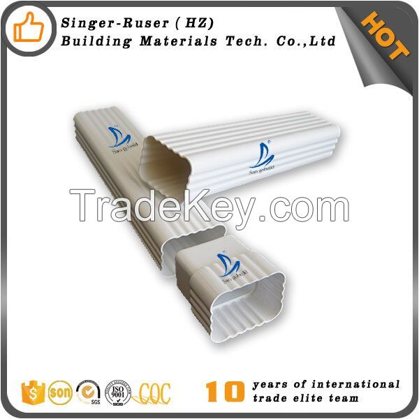 PVC Plastic Rain Gutter GuangZhou, low cost roofing drainage system