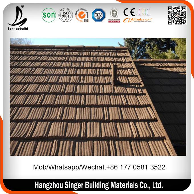 Factory price color steel plate corrugated stone coated metal roofing sheets