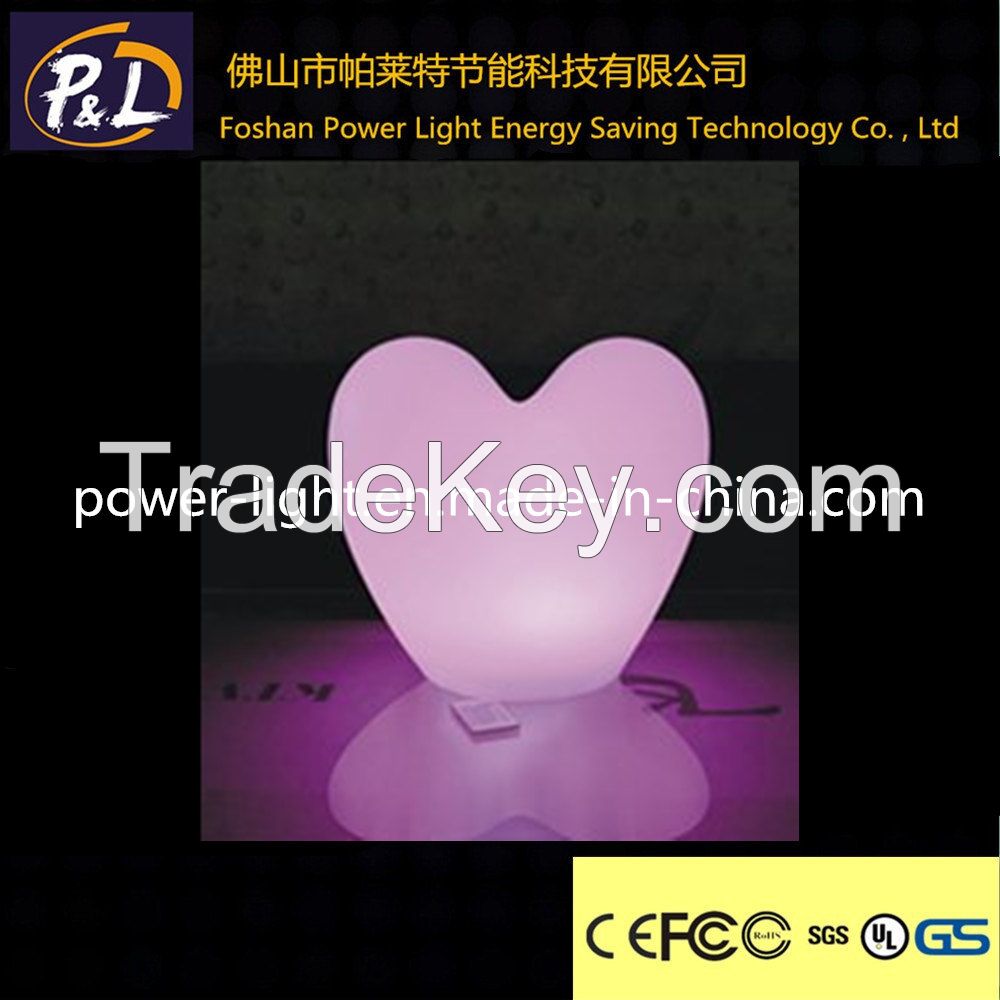 Rechargeable decorative RGB LED heart lamp