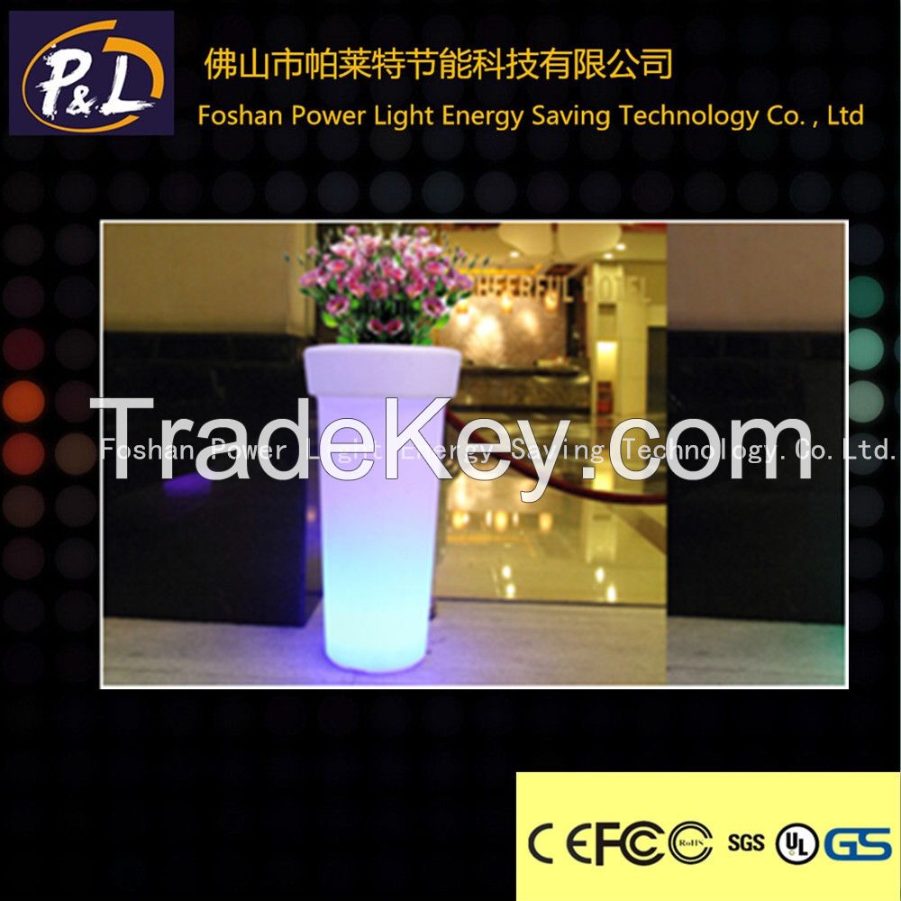 Outdoor Tall Round color-changing Flower Pot 