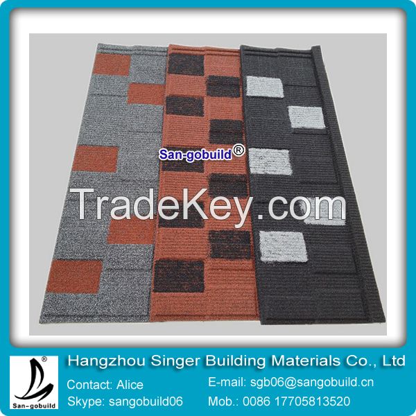 2015 hot sale colorful Stone Coated Metal Roofing Tiles