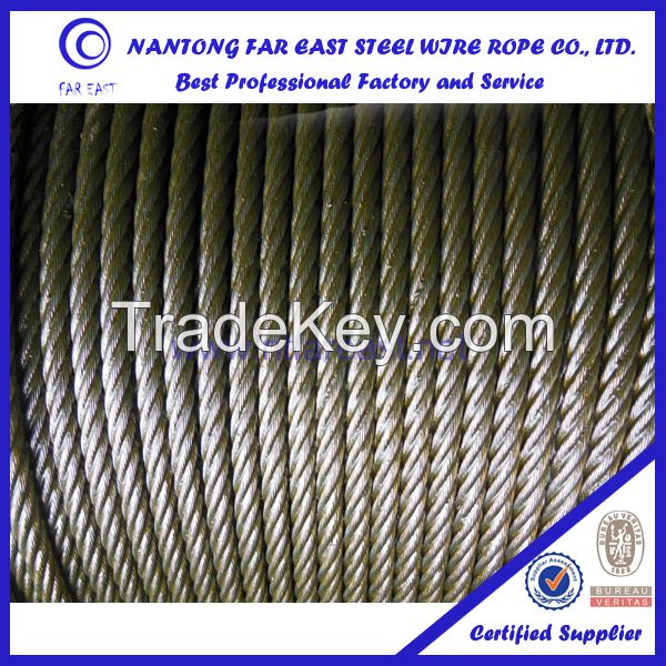 Hot sale 6*12 steel wire rope /steel cable for lifting,drawing and derricking