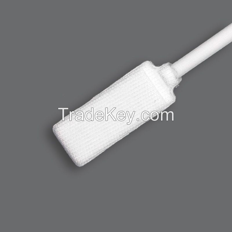 Square Head Polyester Cotton Swab Stick with White Handle