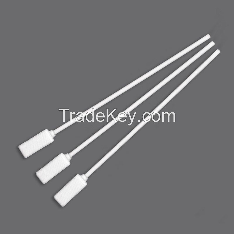 Square Head Polyester Cotton Swab Stick with White Handle