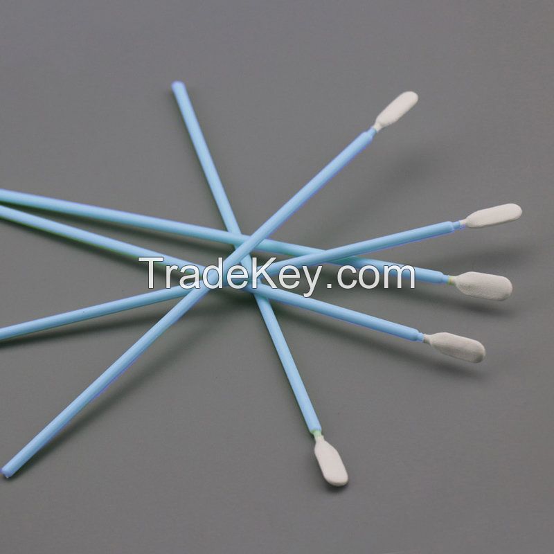 Small Round Head Double Layer Knitted Polyester Microfiber Swab with Long Handle