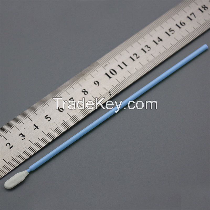 Small Round Head Double Layer Knitted Polyester Microfiber Swab with Long Handle