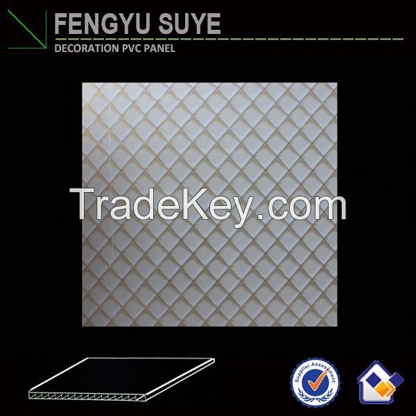 New 595mm square PVC ceiling tiles for Pvc interior wall panel